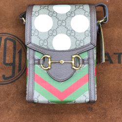 (Mint) Gucci Shoulder Bag Monogram Mini Horsebit