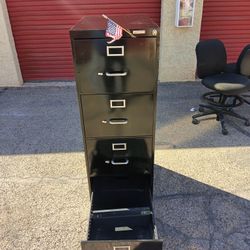 Hon Black Legal Upright 4 Drawer File   Cabinet. 