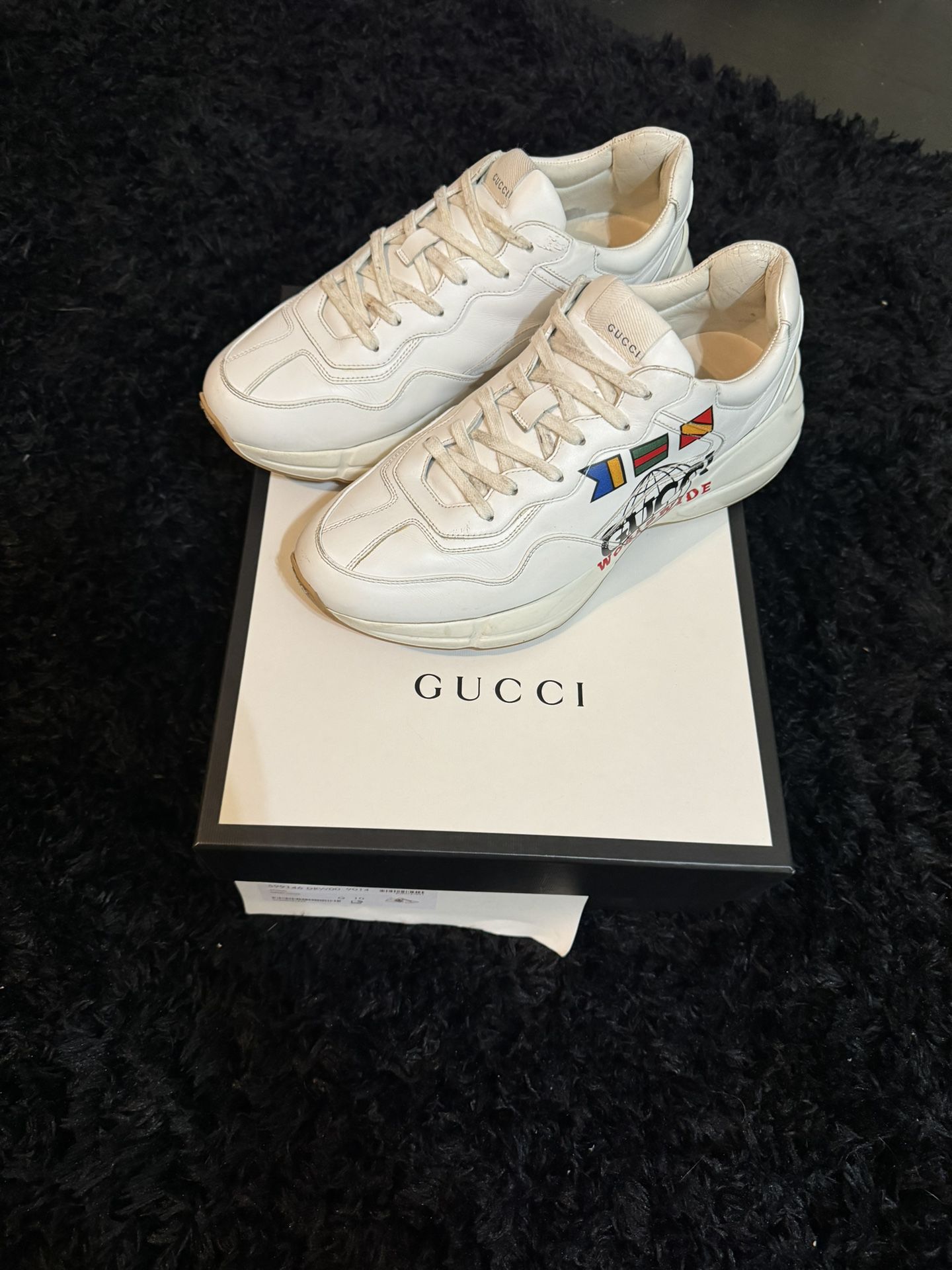Gucci Rhython Worldwide Flags Sneaker Size 11