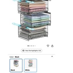 Stackable Closet Organizers and Storage Bins 4 Pack