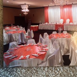 30 Coral Satin Squares For Wedding/partoes