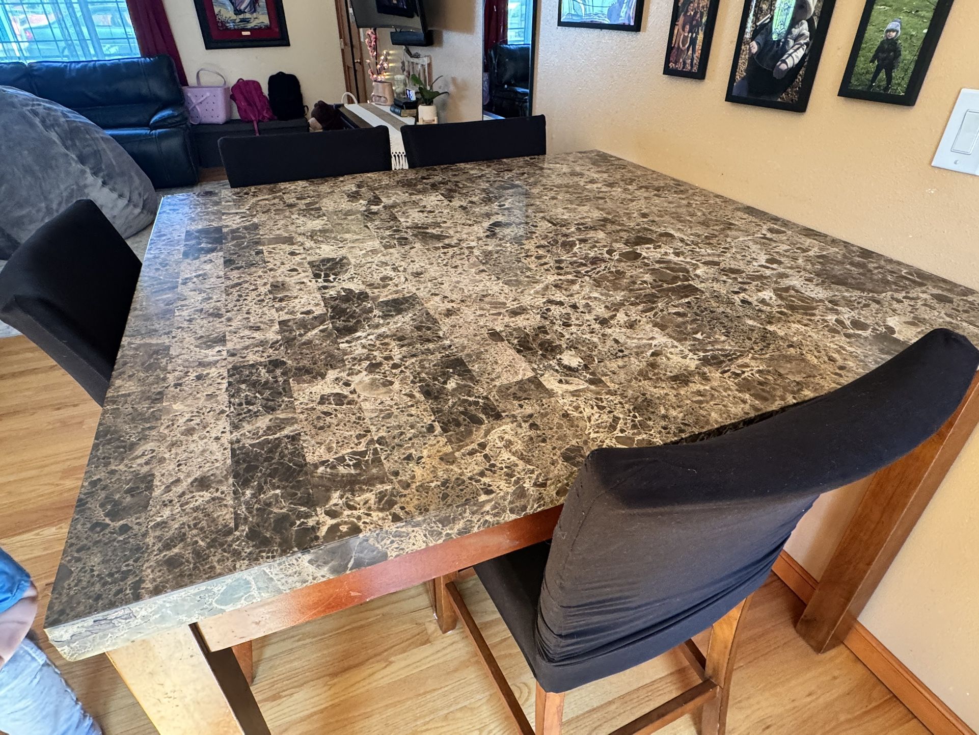 Heavy Duty Marble Top Dining Table