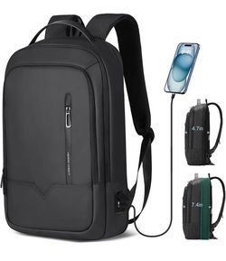 Men’s Slim Expandable Laptop Backpack with Charging Port! Brand new! See all pics!