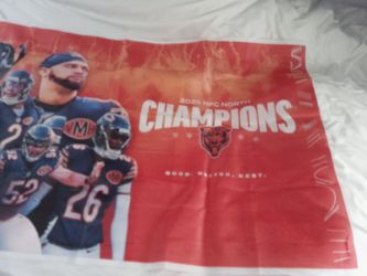 Chicago Bears 2025 NFC North Champions flag /Banner