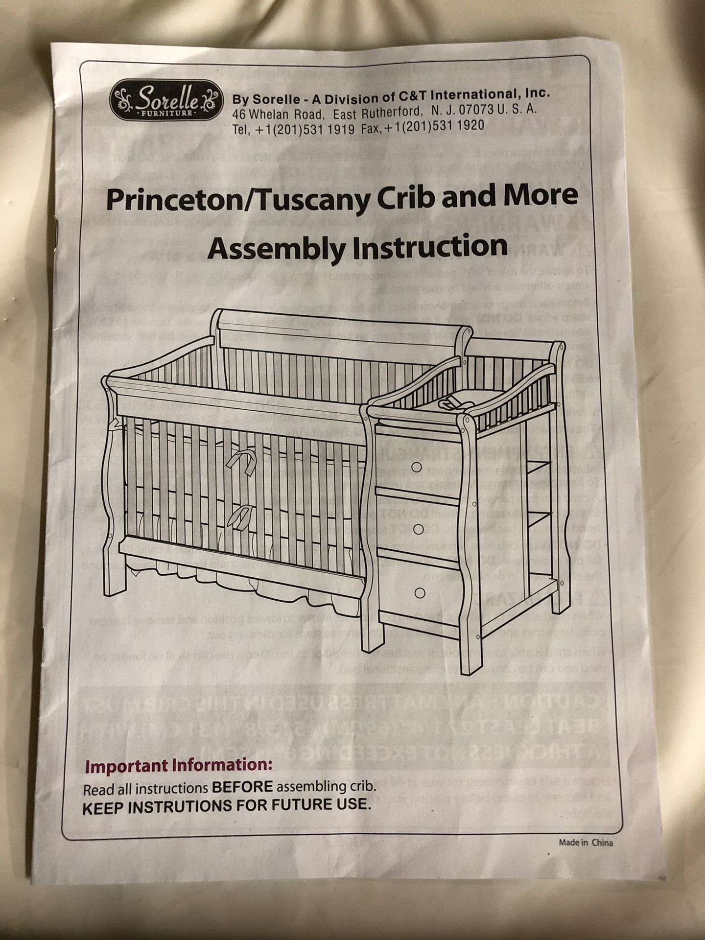 Princeton/Tuscany crib and more by Sorelle