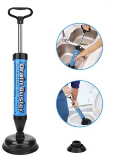 Toilet Plunger Powerful High Pressure Multi Drain Plunger Suitable for Bathroom,Toilet,Bathtubs,Showers(