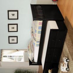 Twin Trundle Bed With Mattress Black /// Financing Available 