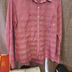 Columbia Purple Button Shirt Sz Medium 