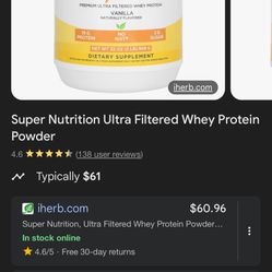 super nutrition whey protein vanilla