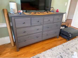 Gray Wood IKEA Drawer Dresser