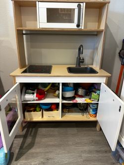 Ikea Kitchen WITH pretend food, utensils, and cookware