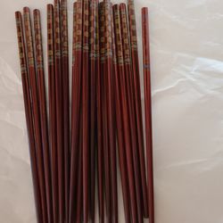 10 Sets Of Rosewood Chopsticks Beautifully Ornate