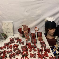 Christmas Plaid Bows, For Christmas Tree