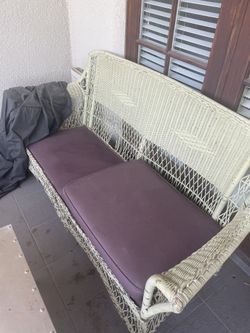 Vintage Wicker Loveseat