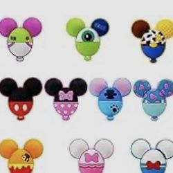 Croc Shoe charms Disney Minnie Mickey Mouse ears~balloons 
