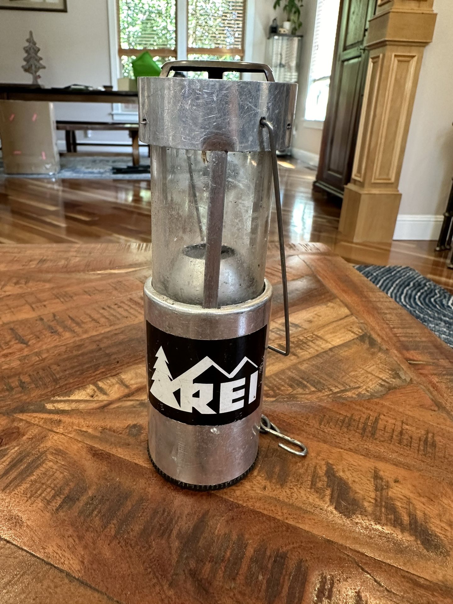 Vintage REI Made In USA Candle Lantern W/ Case Emergency Camping Wind Proof
