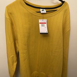 Nike SB Skateboard Crewneck Sweatshirt Mustard Yellow $90 Size Large  DH2636-743