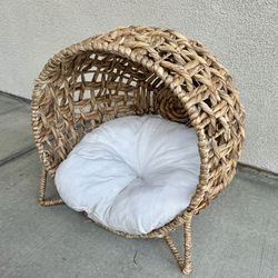 PawHut 20.5" Weaved Cat Bed