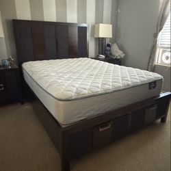 queen bed + nightstands