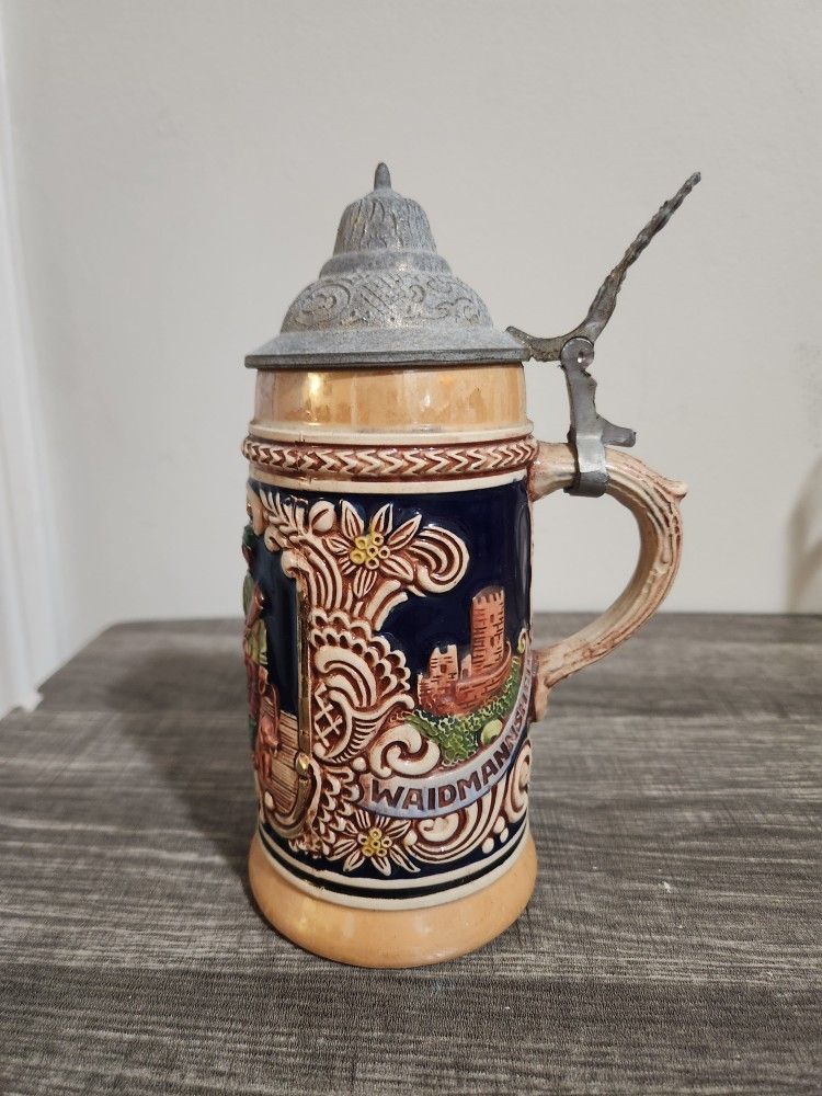 Vintage Gerz Beer Stein Made In West Germany "Zu Jeder Zeit"-"Waidmannsheil"