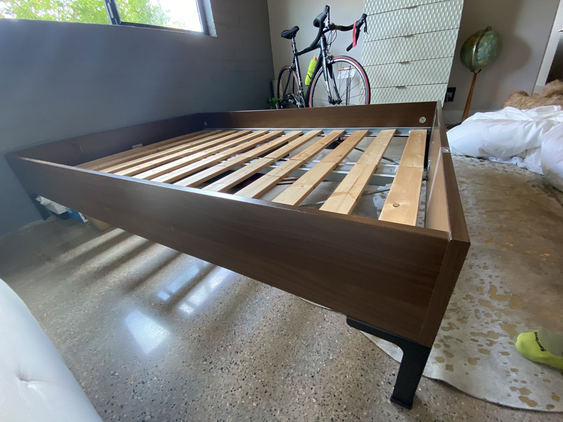 Walnut Bed Frame Double