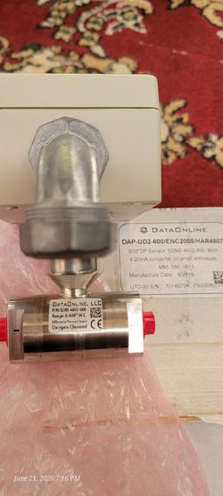 DataOnline (Anova) DAP-UD2 series Differential Pressure (DP) Sensor