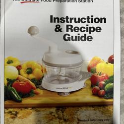 Kitchen King Pro - Manual Food Processor - Chop Slice Julienne Mix Blend Red NIB