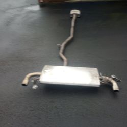 Muffler with exhaust