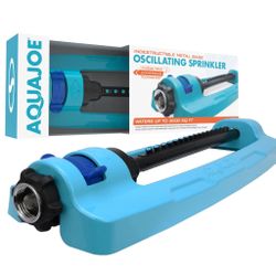Aqua Joe Indestructible Oscillating Sprinkler | Adjustable Spray | Metal Base