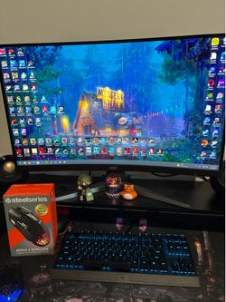 High-End Gaming PC full setup 250 HZ AOC monitor, RTX 5070, Ryzen 7 7800X3D, 32 GB DDRS, 2TB SD