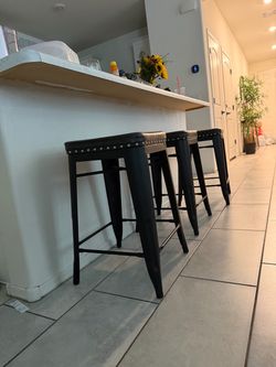 Black Bar stools x 3