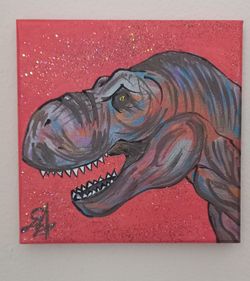 Dinosaur T-rex  unique painting