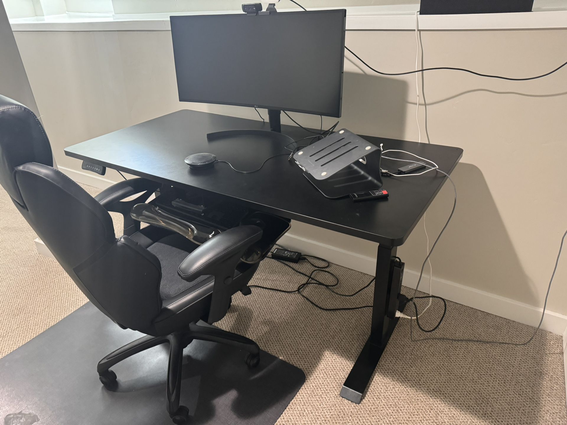 Sit / Stand 60x30 Black Desk