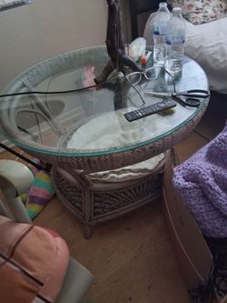 Round glass table