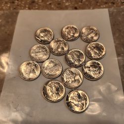 SILVER DIMES MERCURY MINT