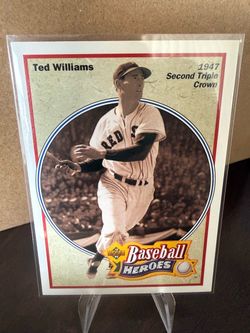 1992 Upper Deck Baseball Heroes Ted Williams 1947 Second Triple Crown #32