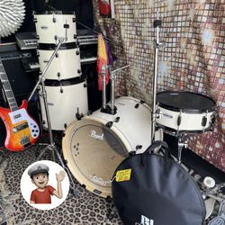 🔥 White Pearl SST COMPLETE DRUM SET W/ZILDJIANS!