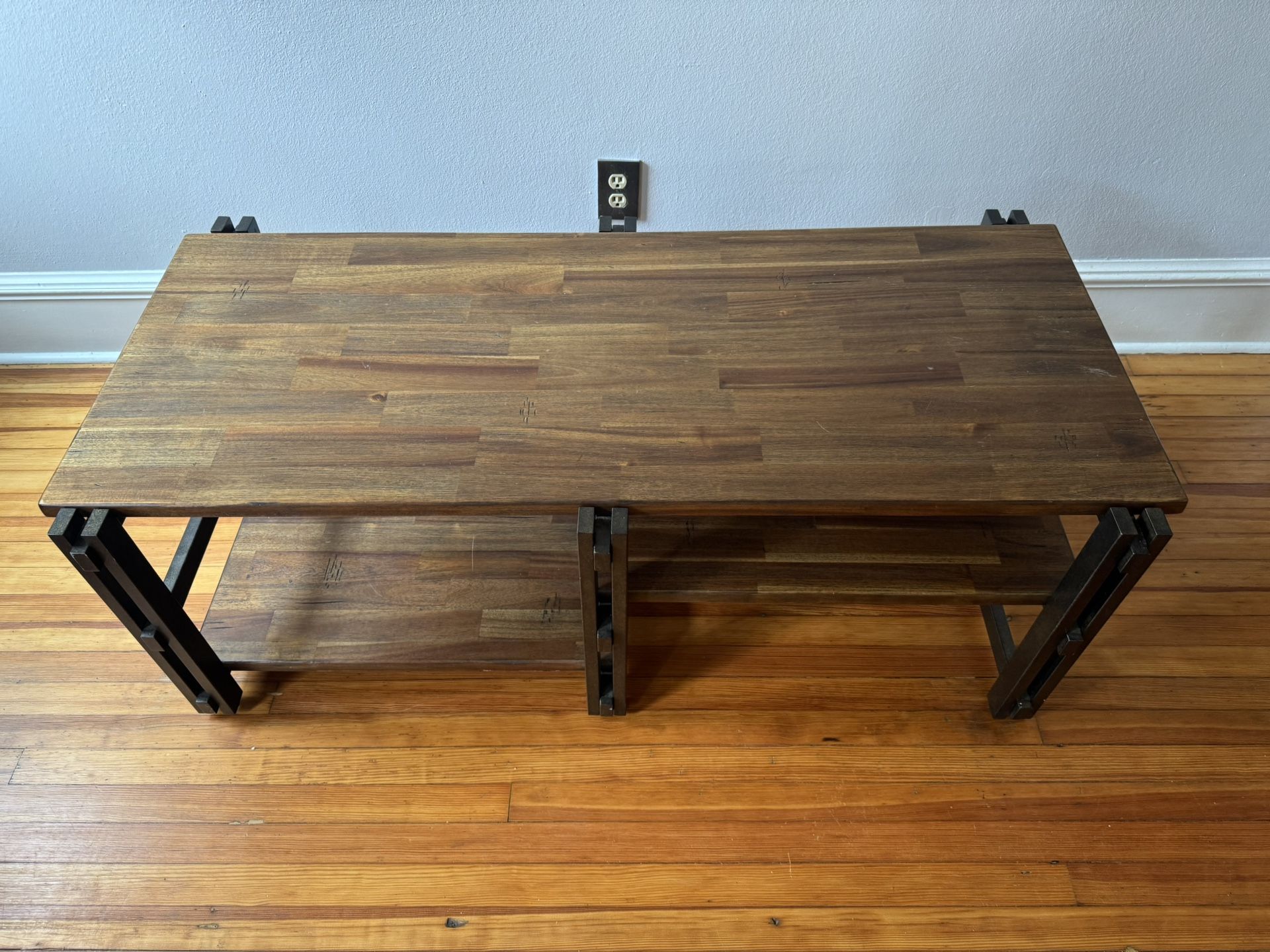 Wood Industrial Coffee Table