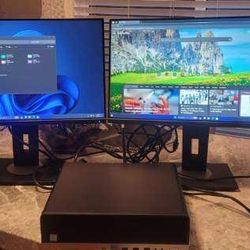 Dual Monitor Computer Hp Sell Set Only