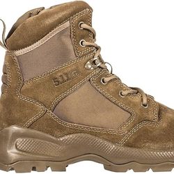 5.11 Tactical Men's A.T.A.C. 2.0 6" Side Zip Desert Boot, Ortholite Achilles Cuff, Style 12395, Dark Coyote