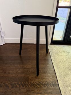 Black metal side tables