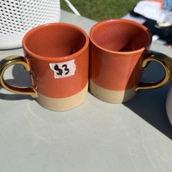 Matching Orange Mugs