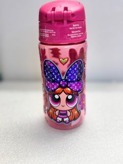 Pink Powerpuff Girls 16 oz Kids Water Bottle