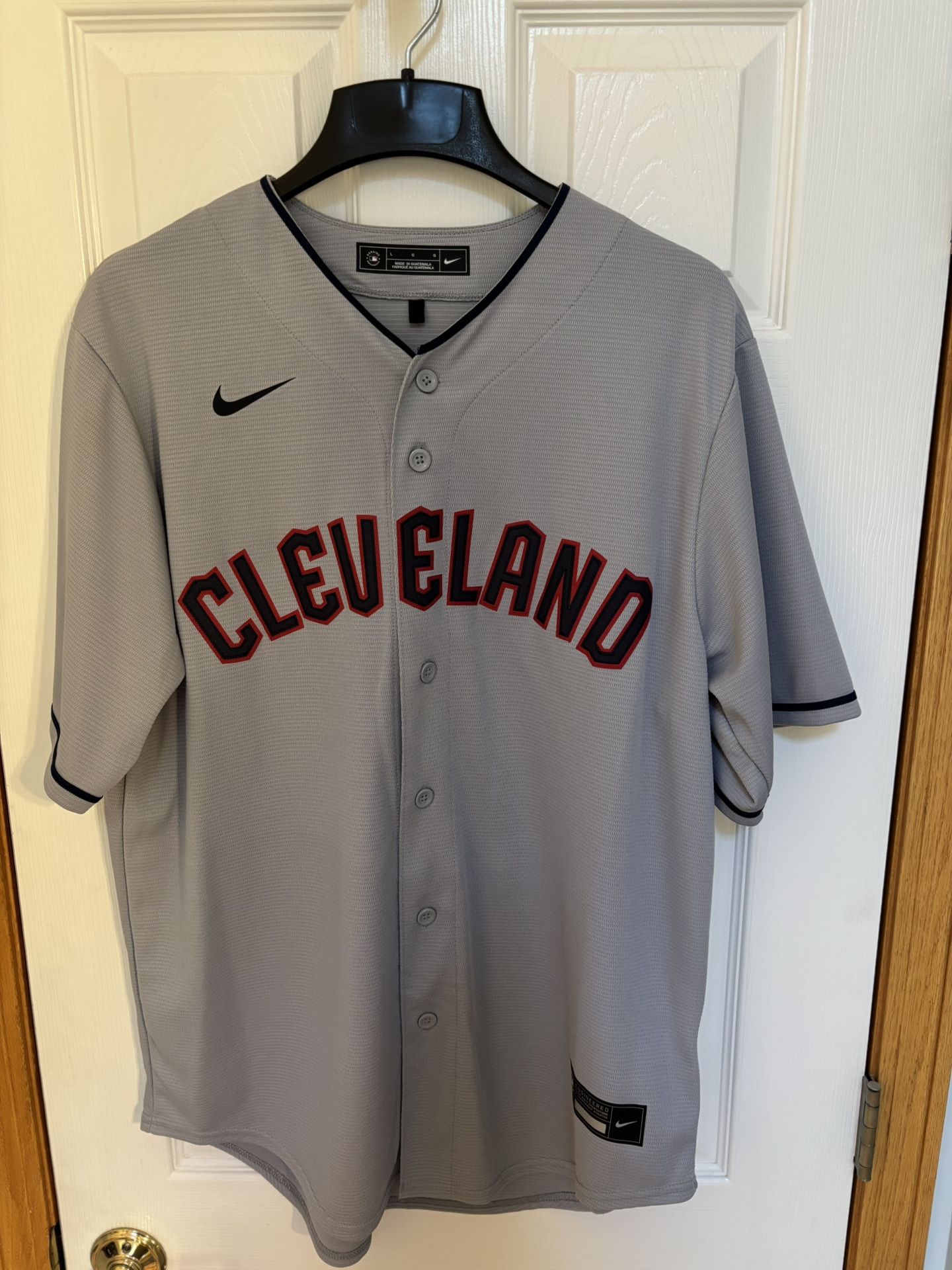Cleveland Guardians Away Gray Nike Jersey Lime New : Size Men’s L
