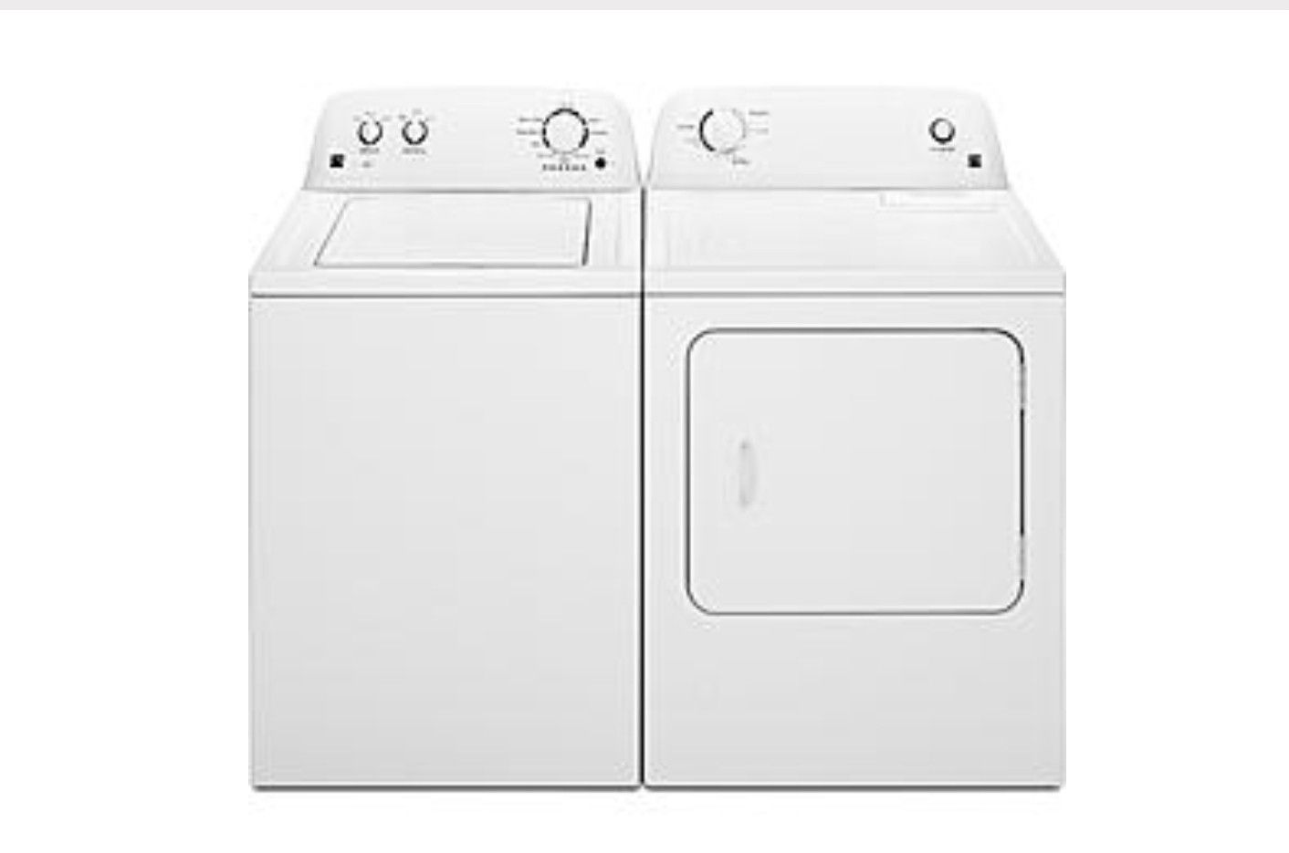 Kenmore 3.5 cu. ft. Top Load Washer w/Deep Fill & 6.5 cu. ft. Electric Dryer Bundle - White