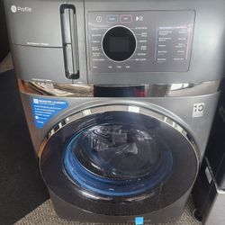 Profile 4.8 cu. ft Smart UltraFast Electric Washer & Dryer Combo in Carbon Graphite with Ventless Heat Pump Technology