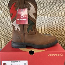 WOLVERINE STEEL TOE COWBOY BOOTS SIZE 8 8.5 9.5