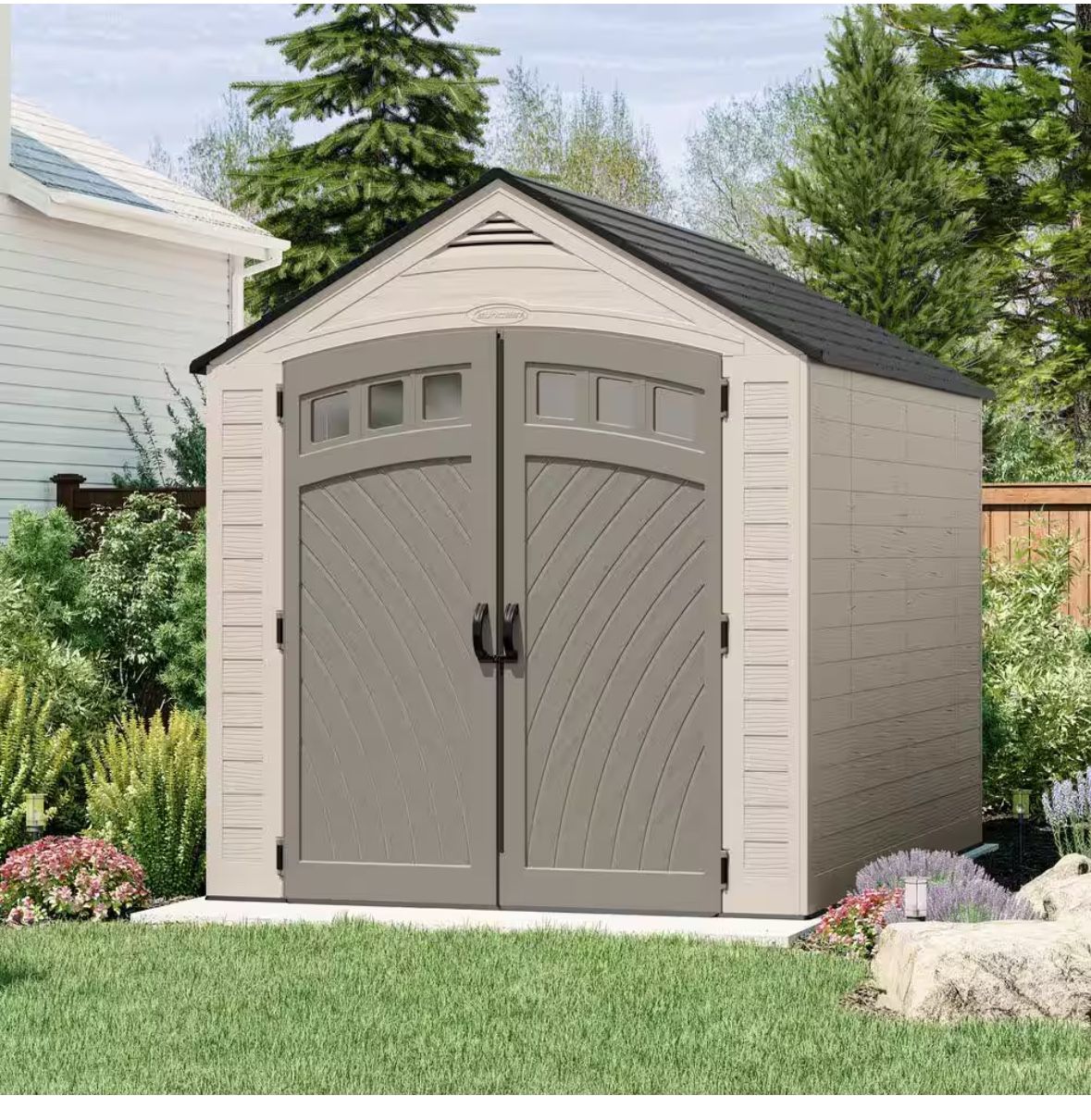 Suncast Vista 10 ft. W x 7 ft. D Plastic Shed (74.10 sq. ft.)