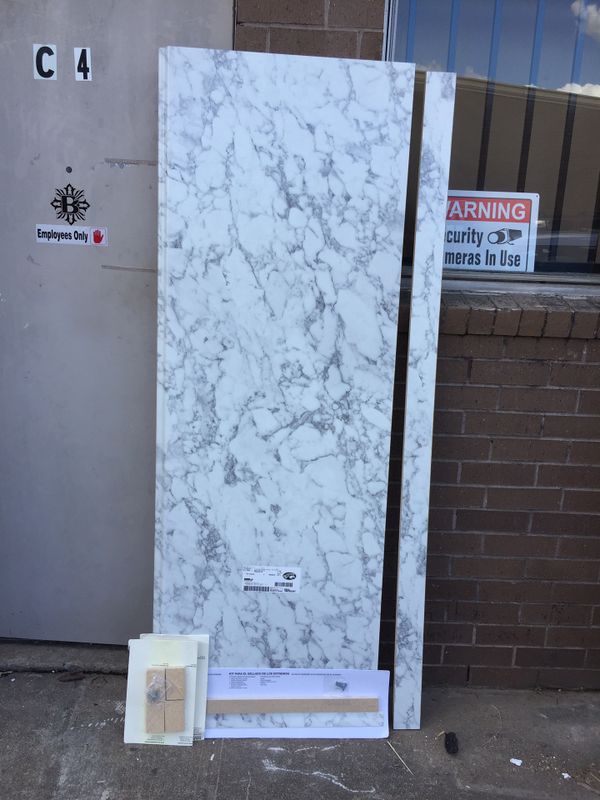 Hampton Bay 6 Ft Laminate Countertop In Typhoon Ice With Valencia