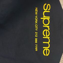 supreme NYC crew neck navy